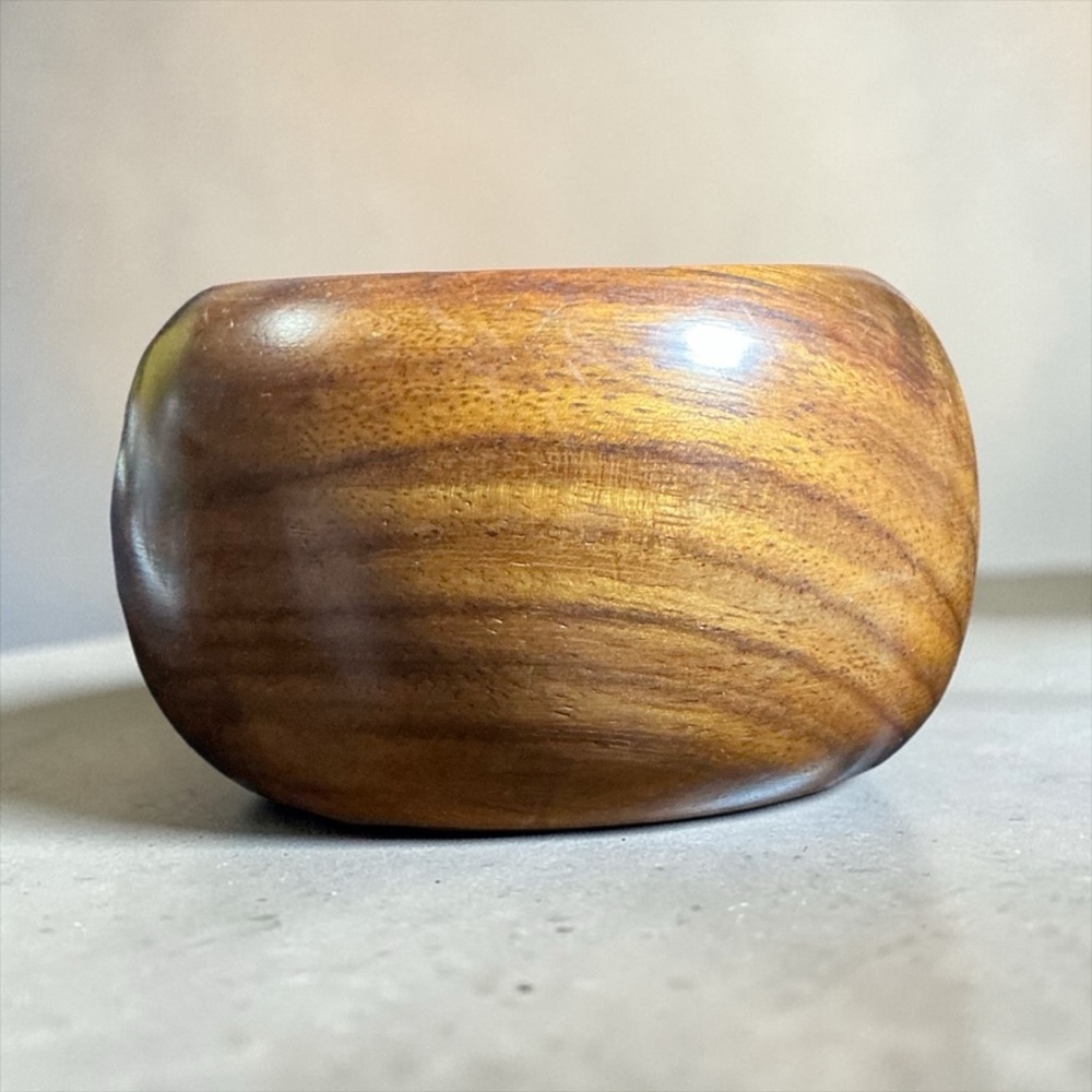Handcrafted Wooden Bangle Bracelet in Warm Brown